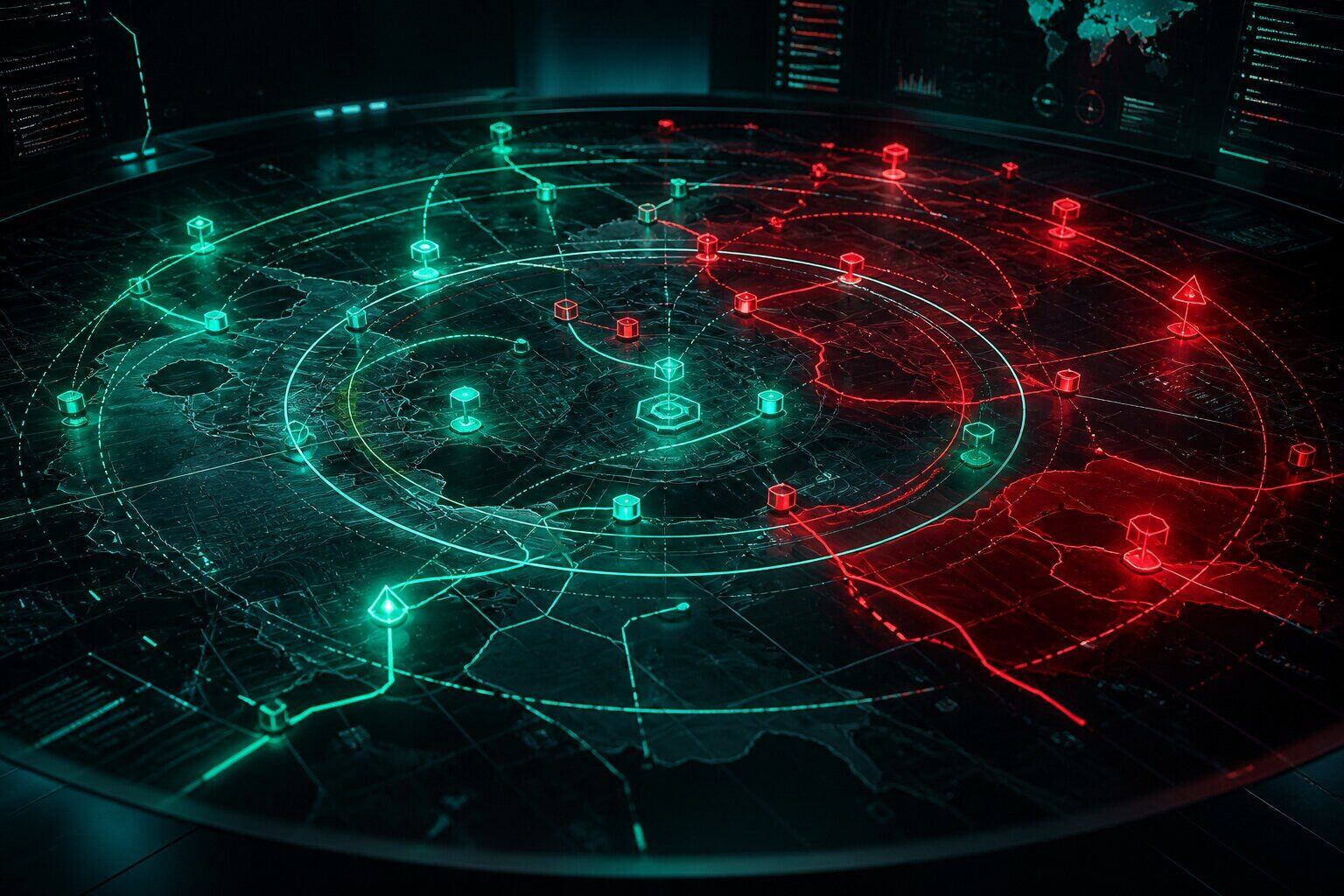 Holographic incident exercise map for cyber training